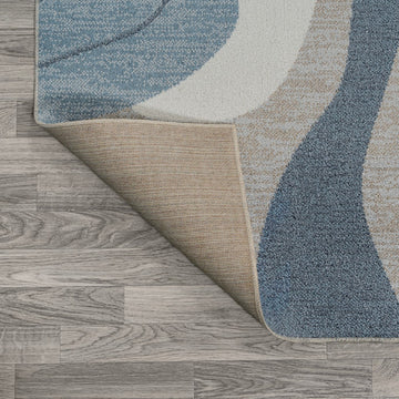 Algae Abstract Glam Botanical Machine-washable Area Rug